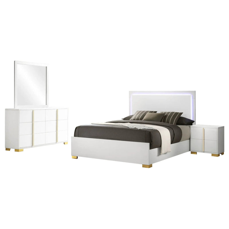 Marceline 4-piece Eastern King Bedroom Set White by Unique Piece Furniture