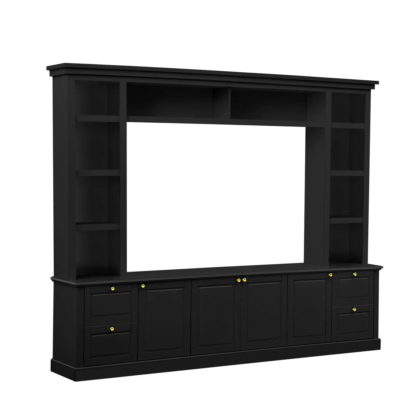 All-In-One TV Stand With Bookcase For TVs Up To 70" by Unique Piece Furniture