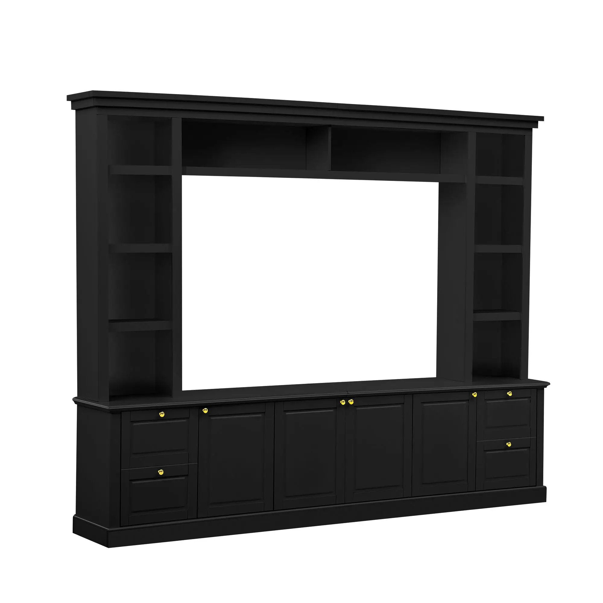 All-In-One TV Stand With Bookcase For TVs Up To 70" by Unique Piece Furniture