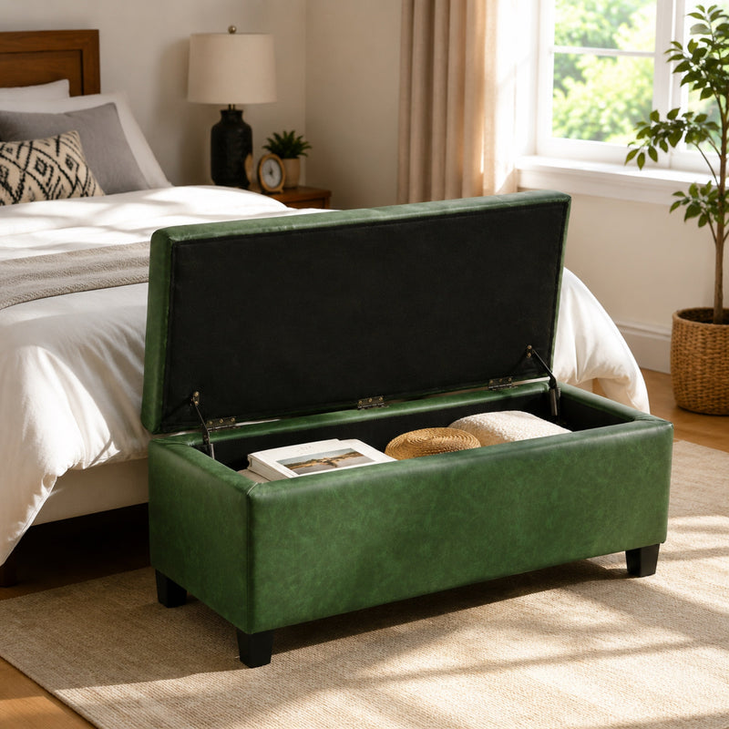 Storage Ottoman with Flip-Top Lid by HouseOfZazla