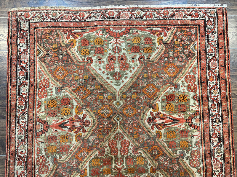 Wonderful Antique Persian Malayer Rug 4x6, Wool Hand Knotted Authentic Oriental Carpet, Very Fine by Jewel Rugs