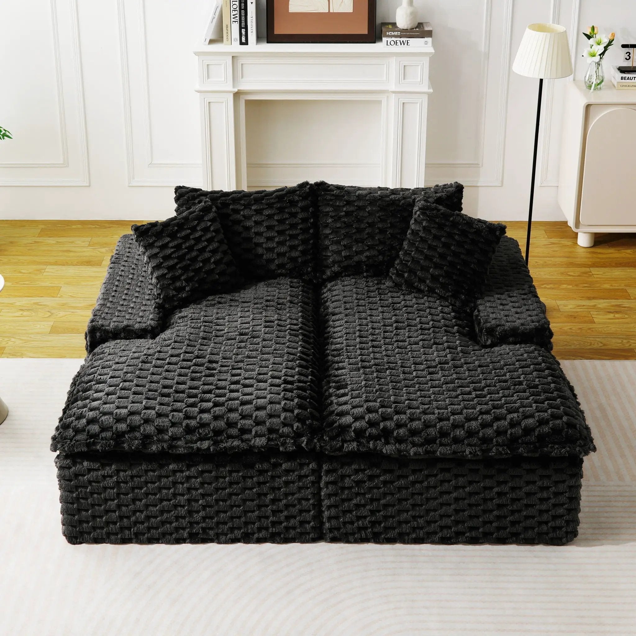 Double Chaise Lounge With Full Compressed Sponge by HouseOfZazla