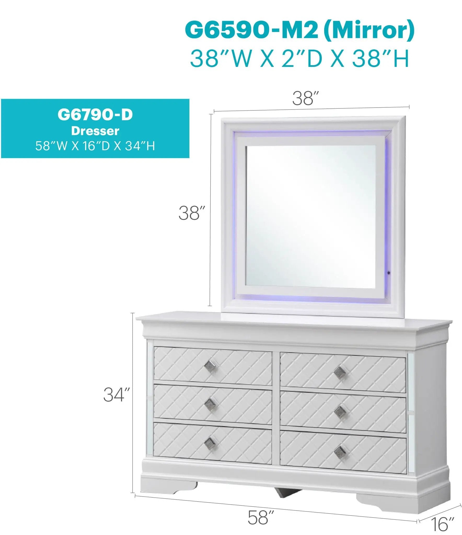 Verona - Dresser - Silver Champagne by HouseOfZazla