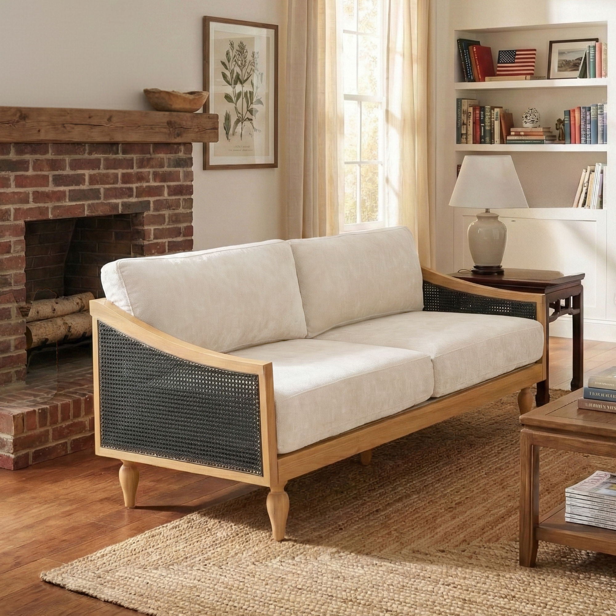 Loveseat Sofa With Armrests - Black by HouseOfZazla