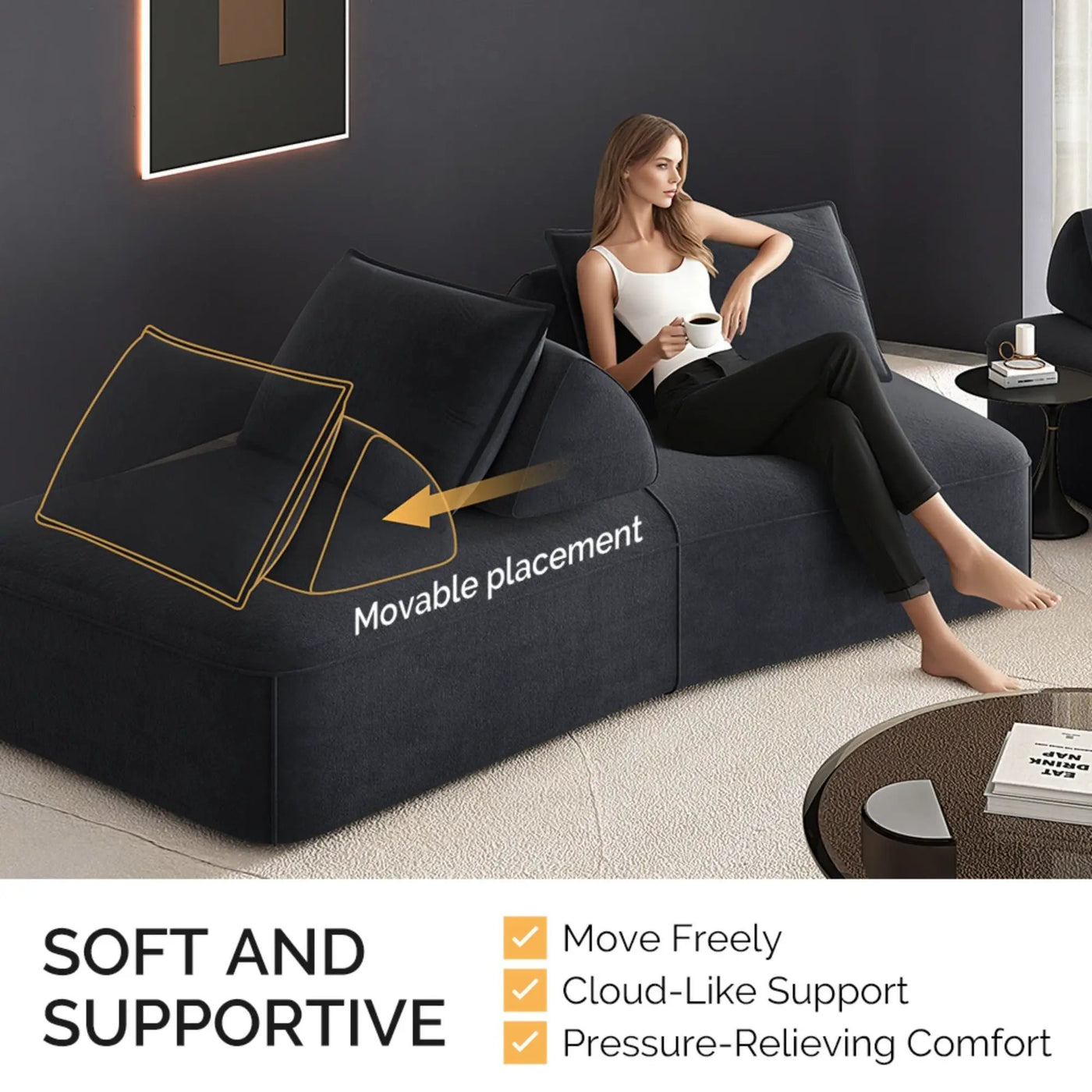 Modern Luxury Oversized Modular Sectional Sofa Set by HouseOfZazla
