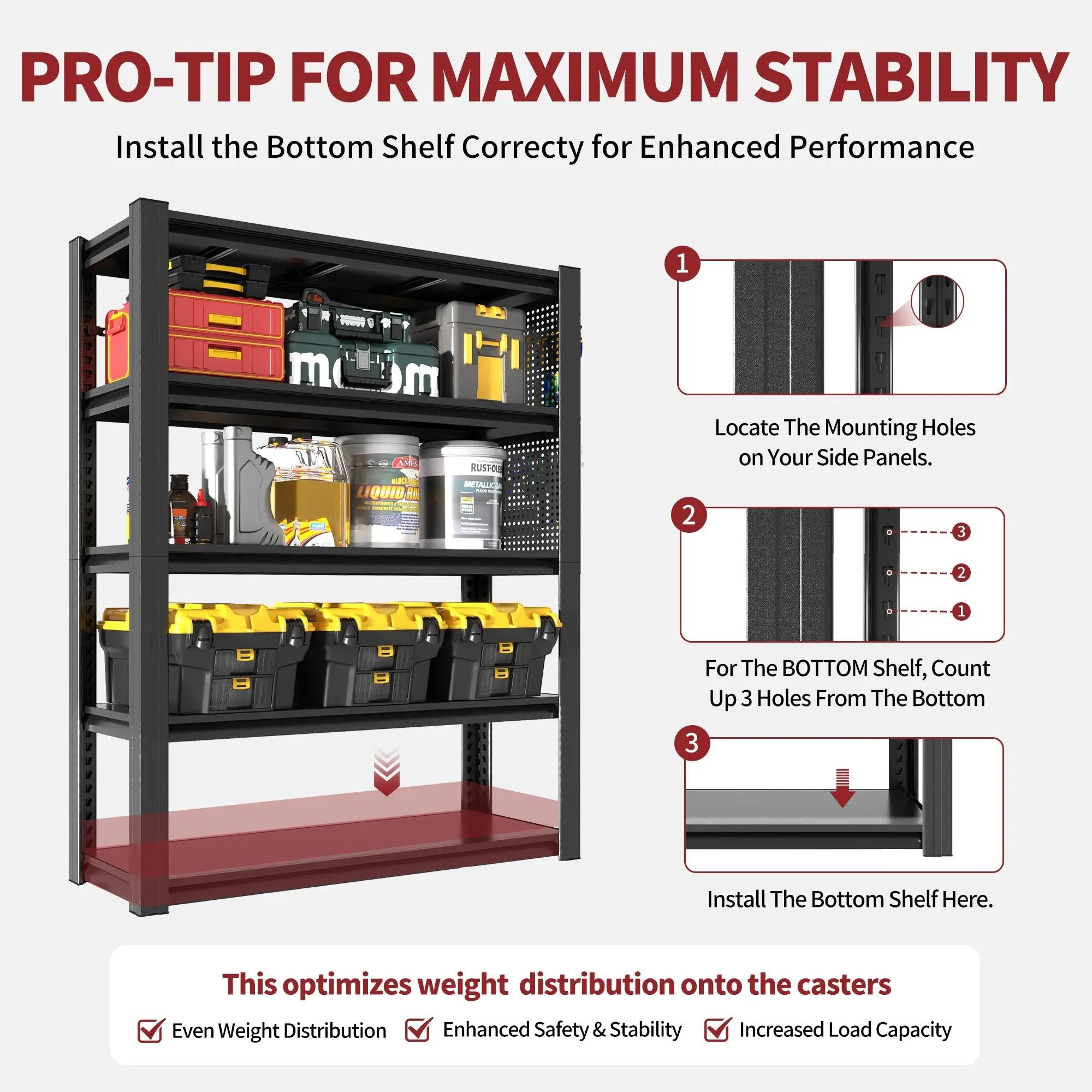 78"H 5-Tier Adjustable Heavy-Duty Storage Shelving Unit by HouseOfZazla