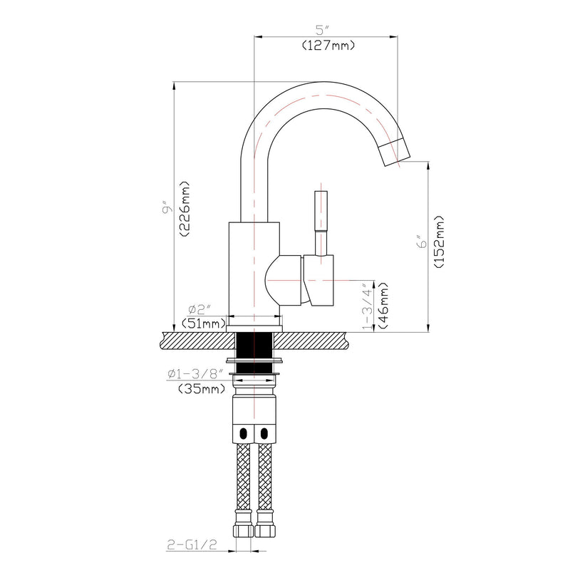 Modern Bathroom Faucet Single Hole Single Handle by HouseOfZazla