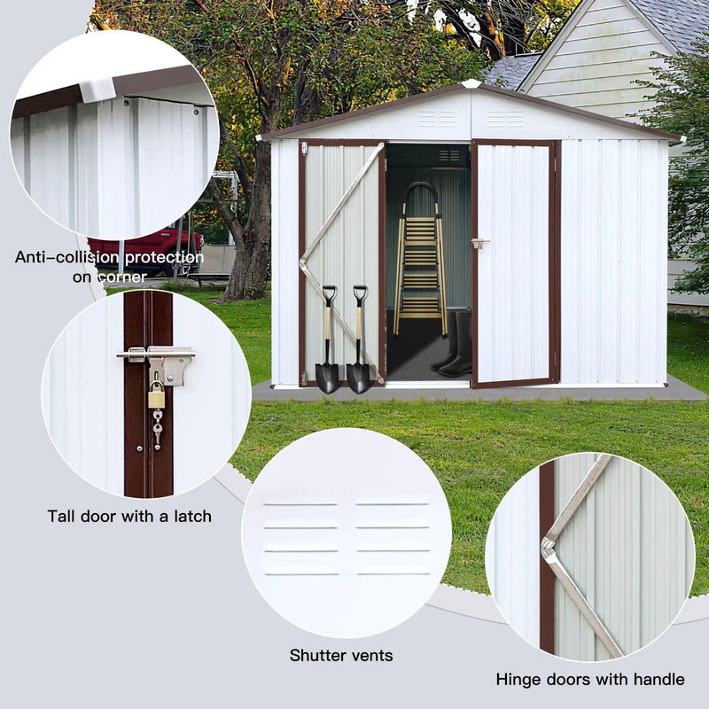 10' x 8' Garden Sheds Outdoor Storage Sheds by HouseOfZazla