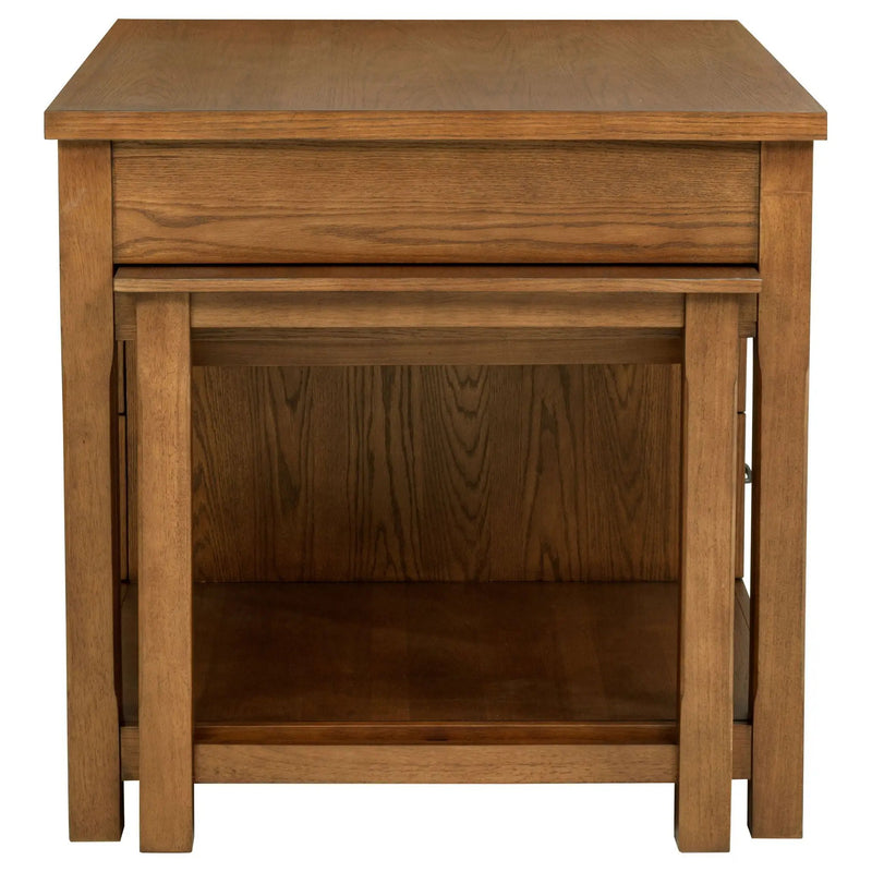 Mayfair 3-piece Kitchen Island with Extension Table Dark Oak by Unique Piece Furniture