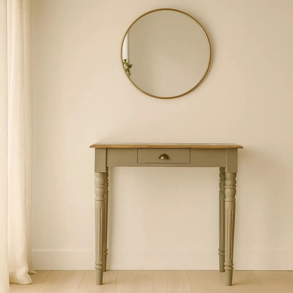 Hand Painted Writing Desk - Gray by HouseOfZazla