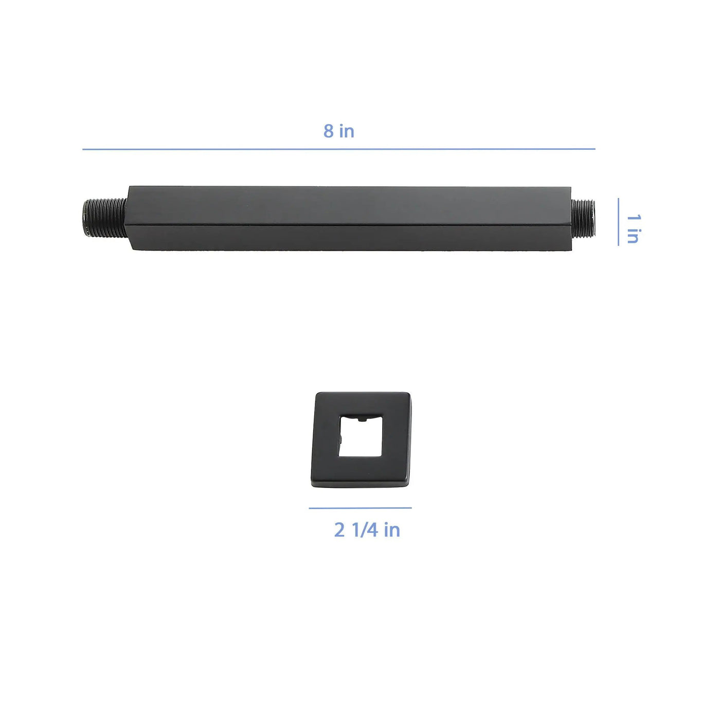 Premium 8" Ceiling Mounted Shower Arm With Flange by HouseOfZazla
