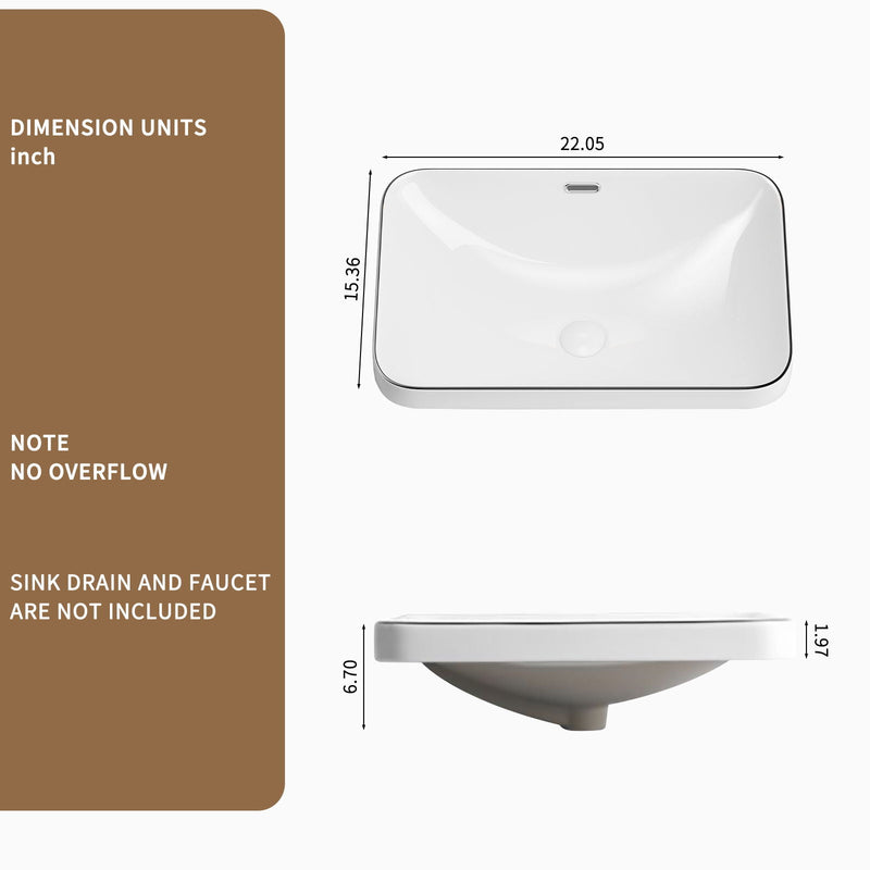 Undermount Bathroom Sink, Vessel Basin For Vanity Countertop - Milk White / Black by HouseOfZazla
