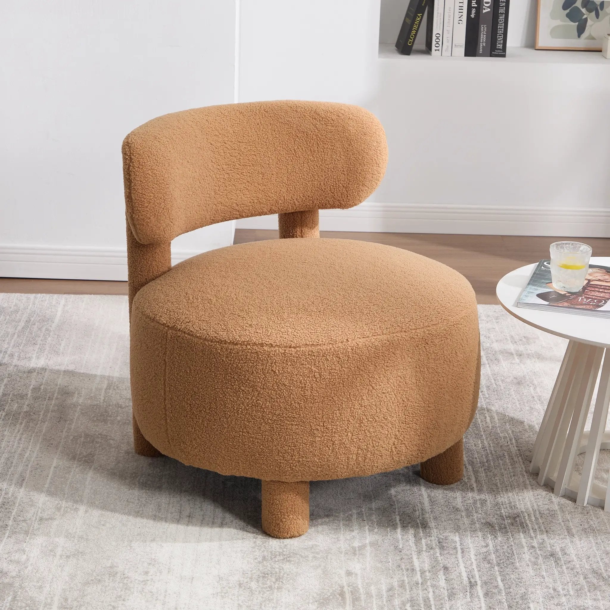 Teddy Fabric Armless Accent Chair by HouseOfZazla