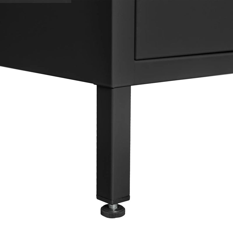 Storage Locker Cabinet With Locks For Employees, Home Gym Office School Garage - Black by HouseOfZazla