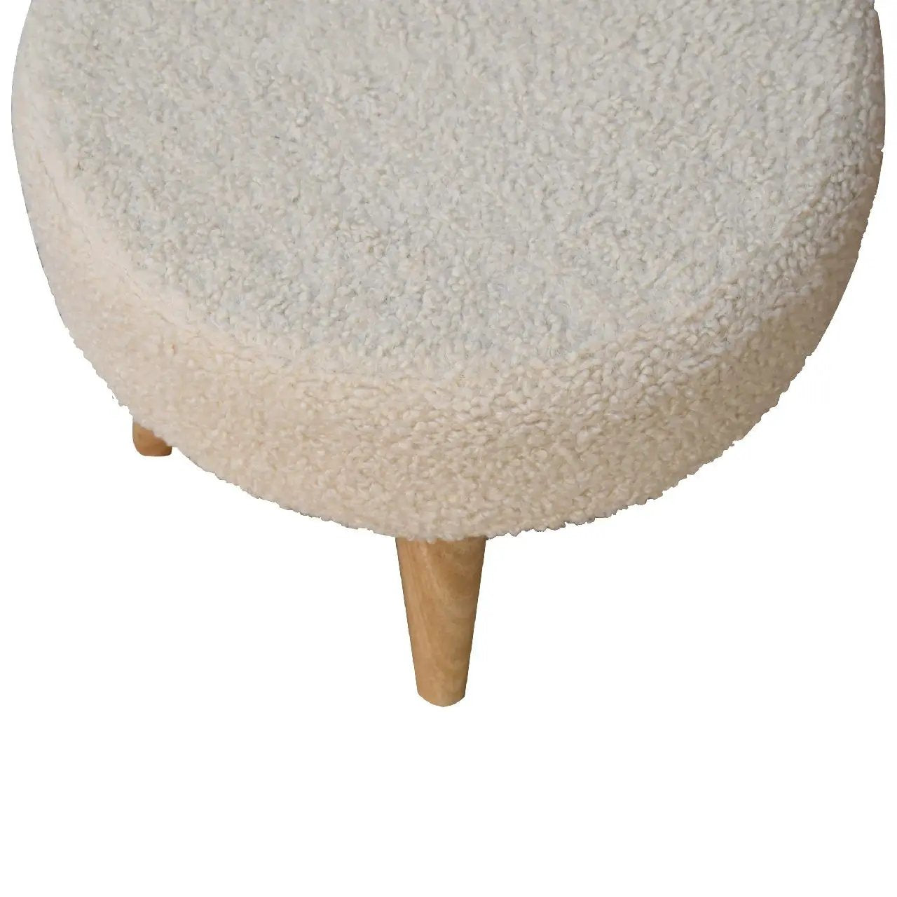 Petite Footstool - Cream / Brown by Unique Piece Furniture