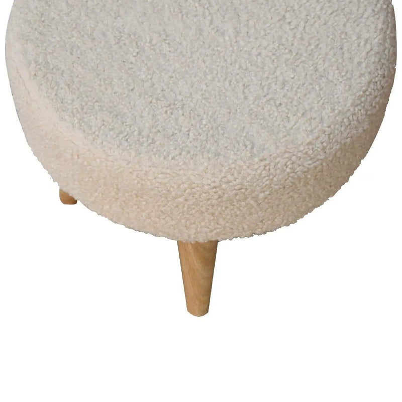 Petite Footstool - Cream / Brown by HouseOfZazla