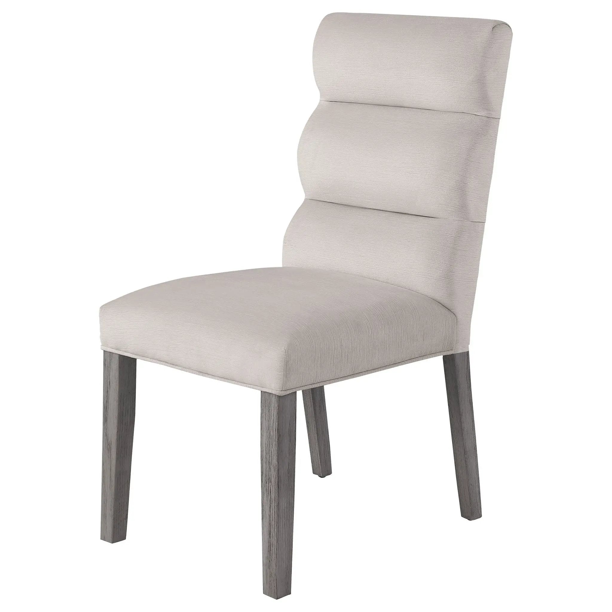Carla Velvet Upholstered Dining Side Chair Stone (Set of 2) by Unique Piece Furniture
