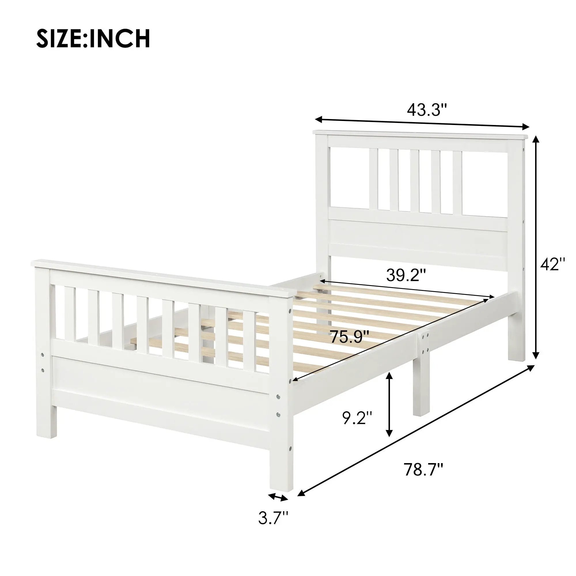 Platform Bed With Paneled Headboard And Footboard by Unique Piece Furniture