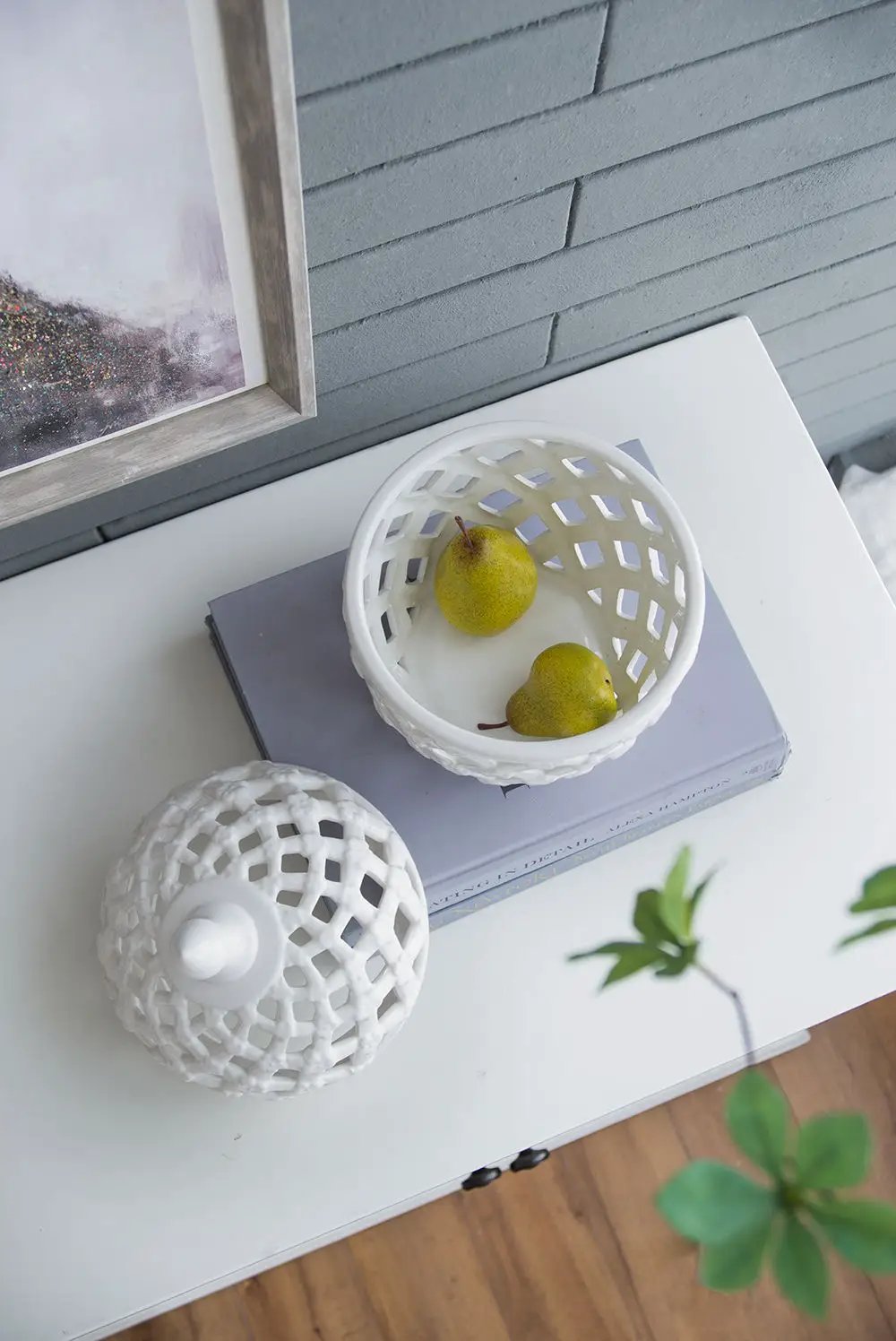 Ballas - Bird Lidded Jar - White by HouseOfZazla