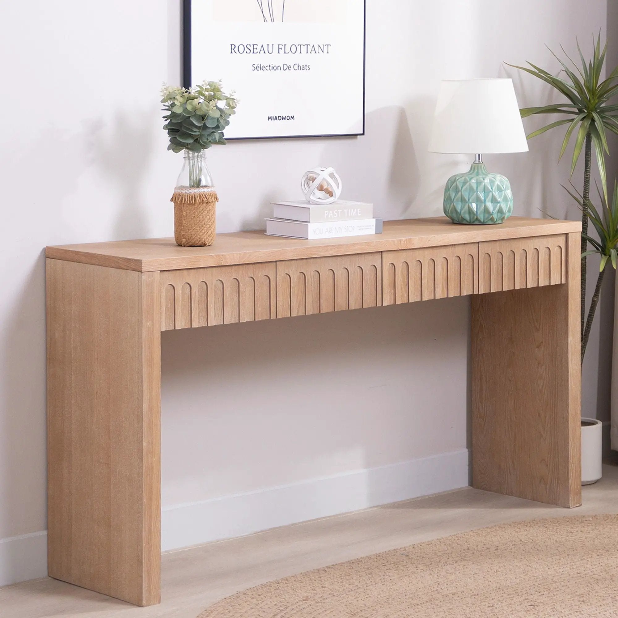 Modern Console Table With 4 Drawers, Entryway Table by HouseOfZazla