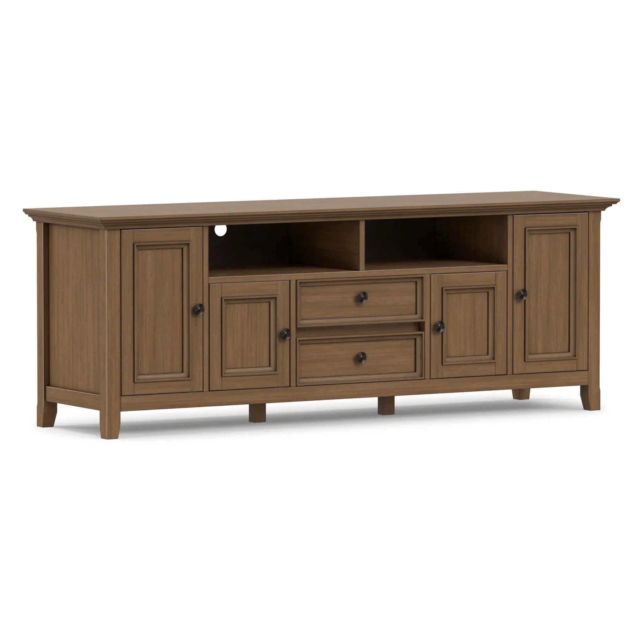 Amherst - Wide TV Media Stand - Rustic Natural Aged Brown by Unique Piece Furniture