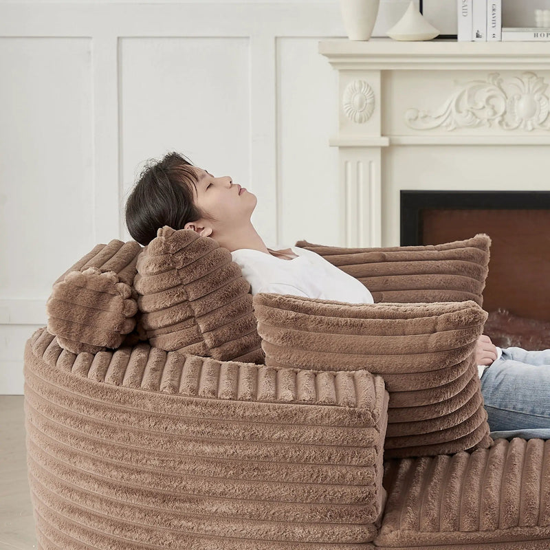 Modern Single Sofa With Backrest Pillow For Living Room by HouseOfZazla