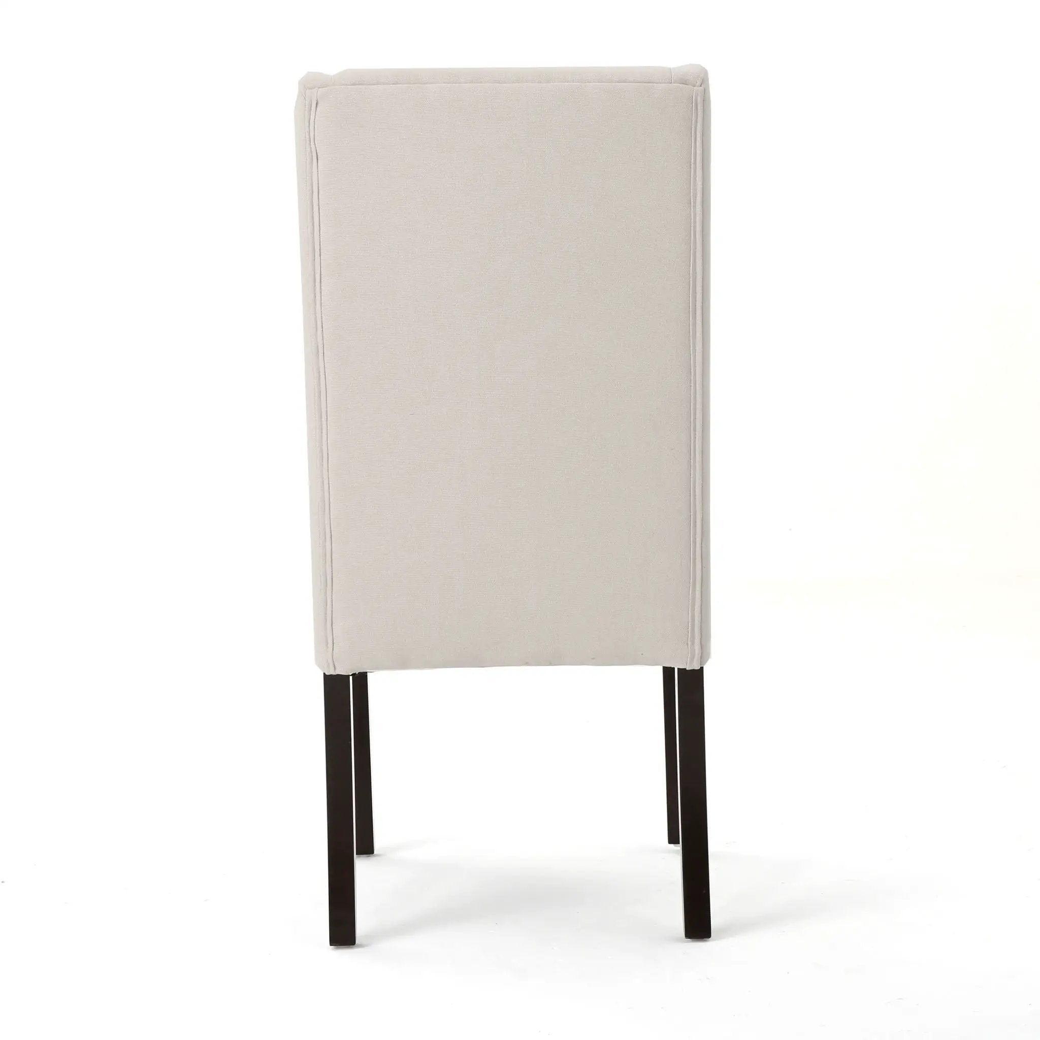 Modern Wingback Dining Chair (Set of 2) With Upholstered - Ivory by HouseOfZazla