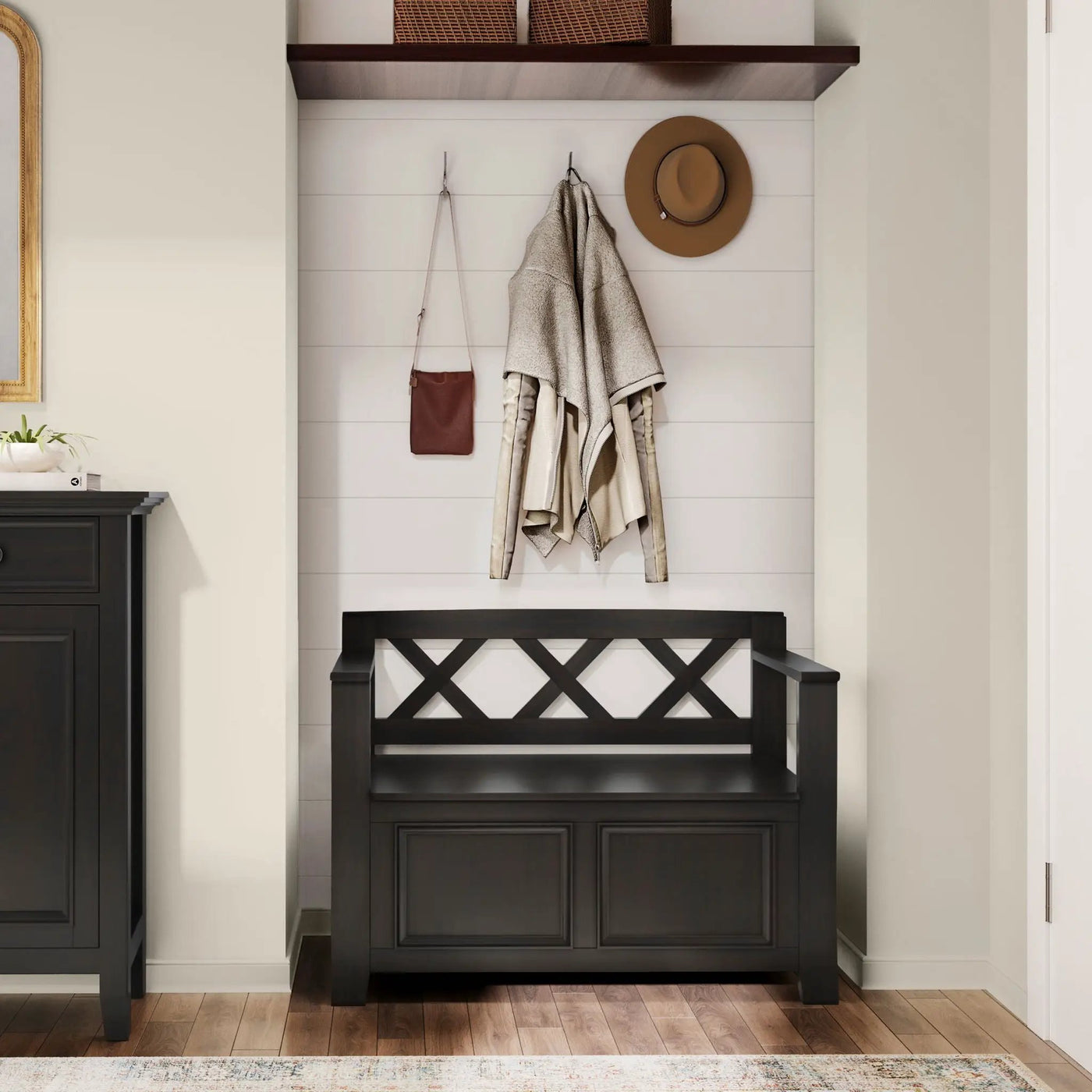 Amherst - Small Transitional Entryway Storage Bench by HouseOfZazla