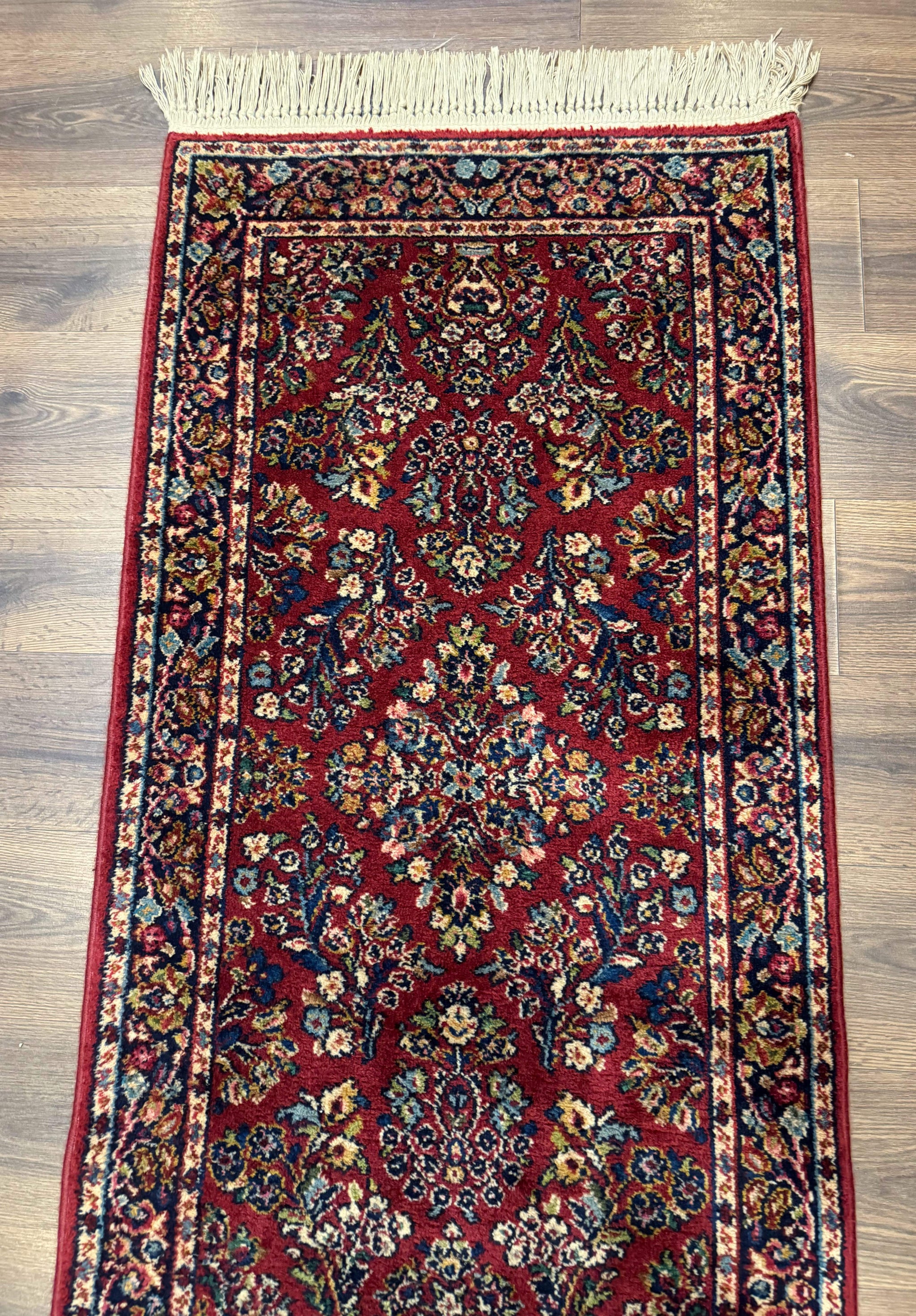 Karastan Runner Rug 2.6 x 8.6, Red Sarouk #785, Original 700 Series, Wool, Rare by Jewel Rugs