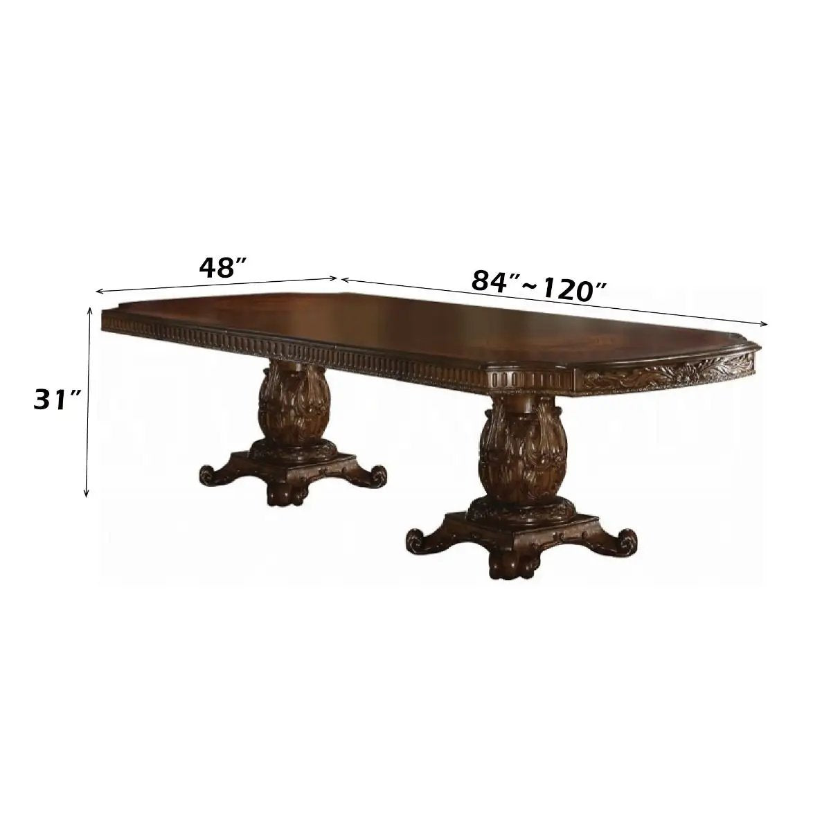 Vendome - Dining Table w/Double Pedestal by Unique Piece Furniture