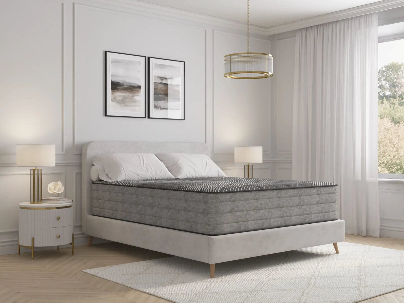 Pure Ice - 14" Lux Firm Quilted Mattress by Unique Piece Furniture
