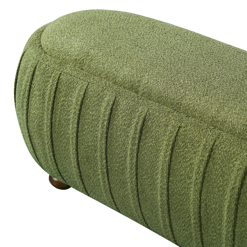 Upholstered Ottoman, Oval Shape by HouseOfZazla