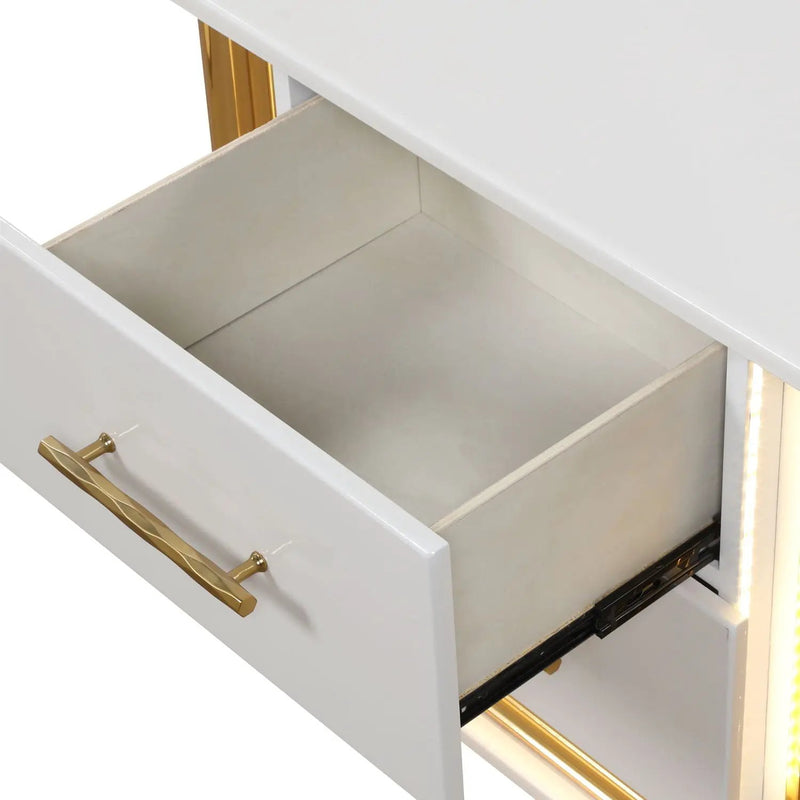 Obsession - 2 Drawer Nightstand - White by HouseOfZazla