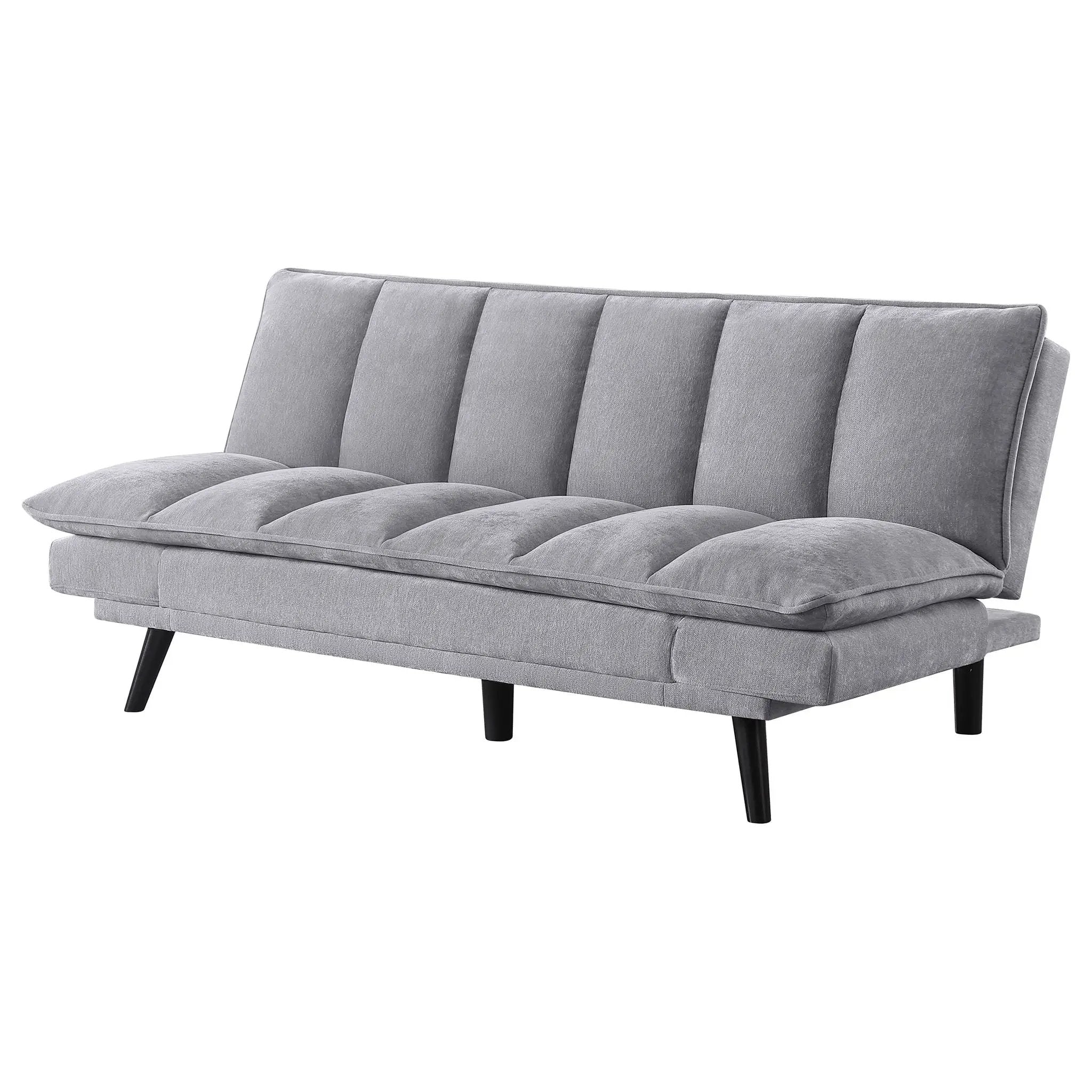 Laredo Upholstered Tufted Convertible Sofa Bed Grey by Unique Piece Furniture