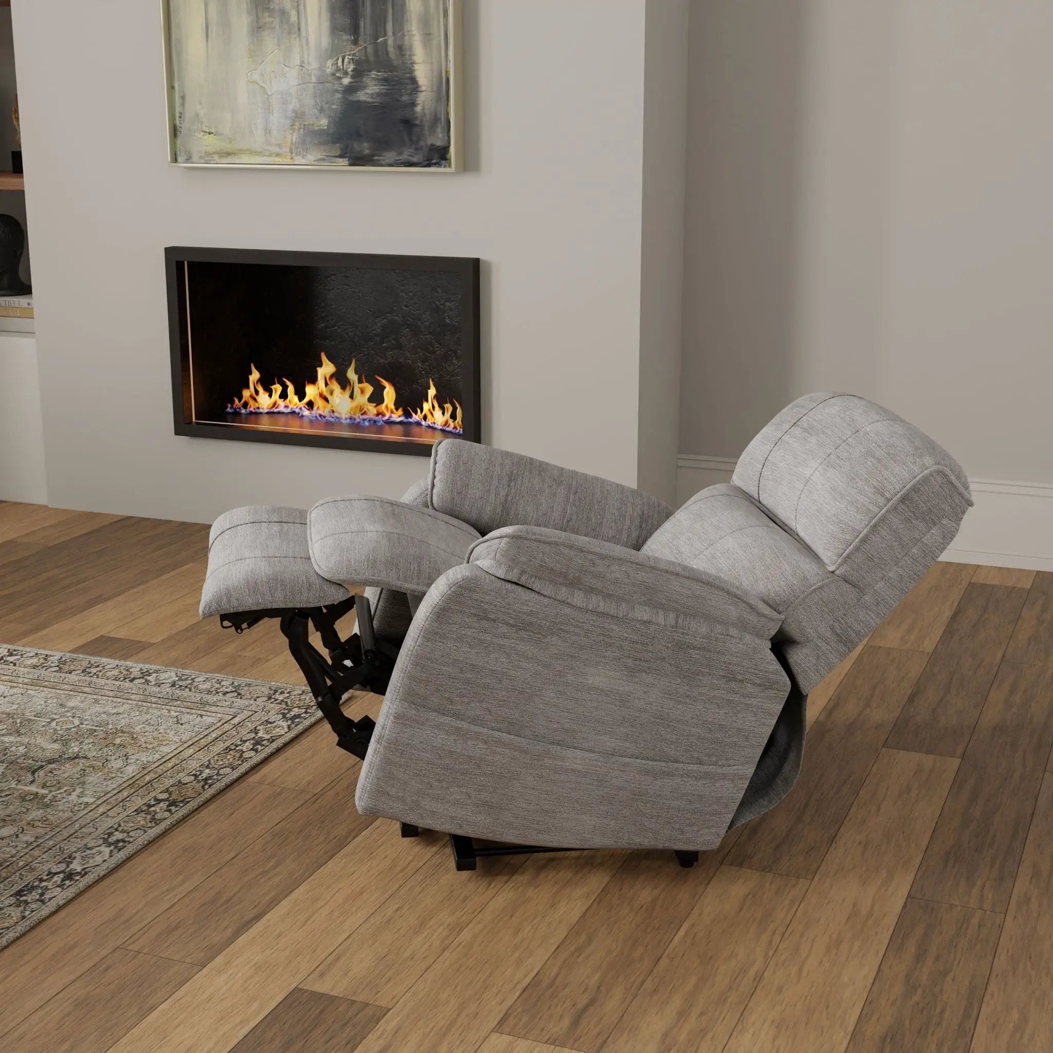 Lucie - Fabric Power Lift Chair - Gray by HouseOfZazla