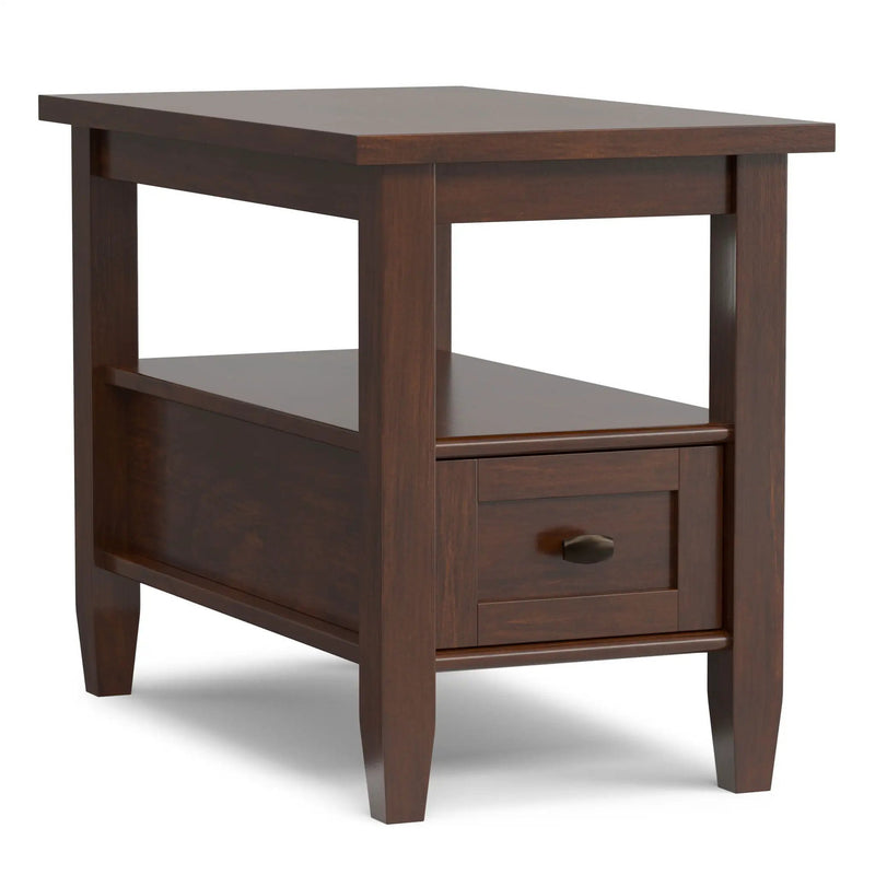 Warm Shaker - Narrow Side Table - Brown by HouseOfZazla
