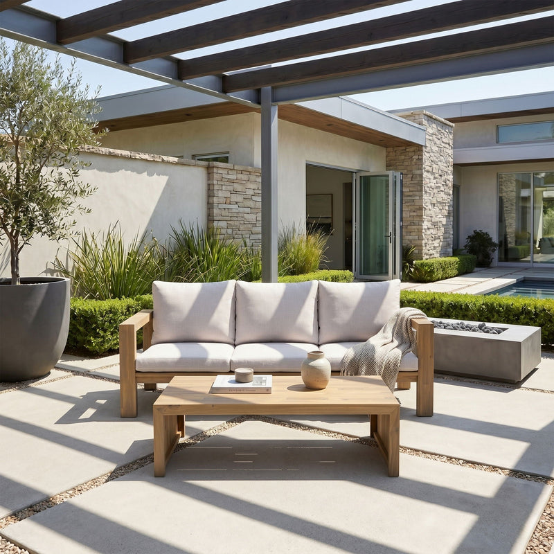 3 Seater Patio Set, Outdoor Sofa & Coffee Table Set by HouseOfZazla