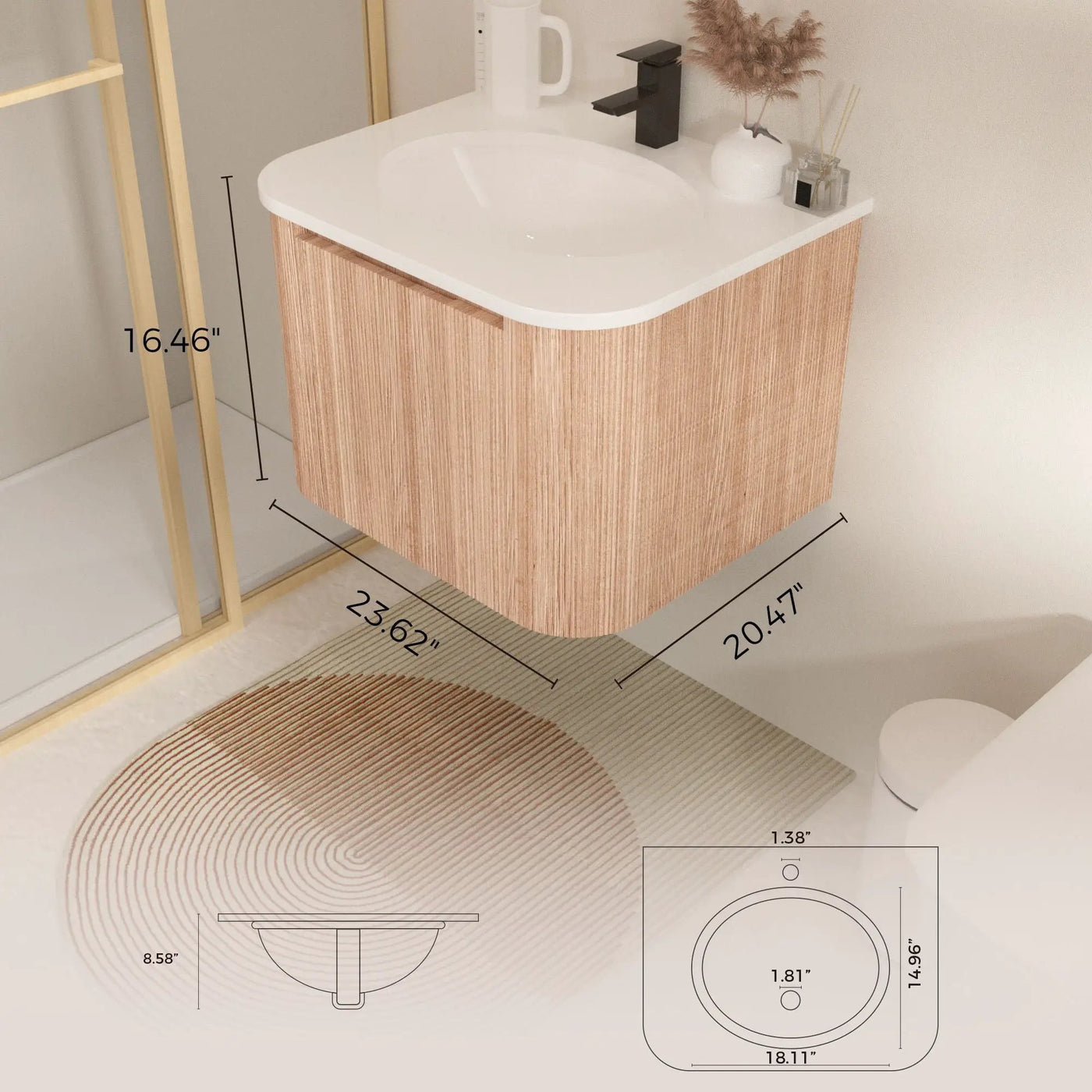 Wall Mounted Bathroom Vanity With Sink by HouseOfZazla