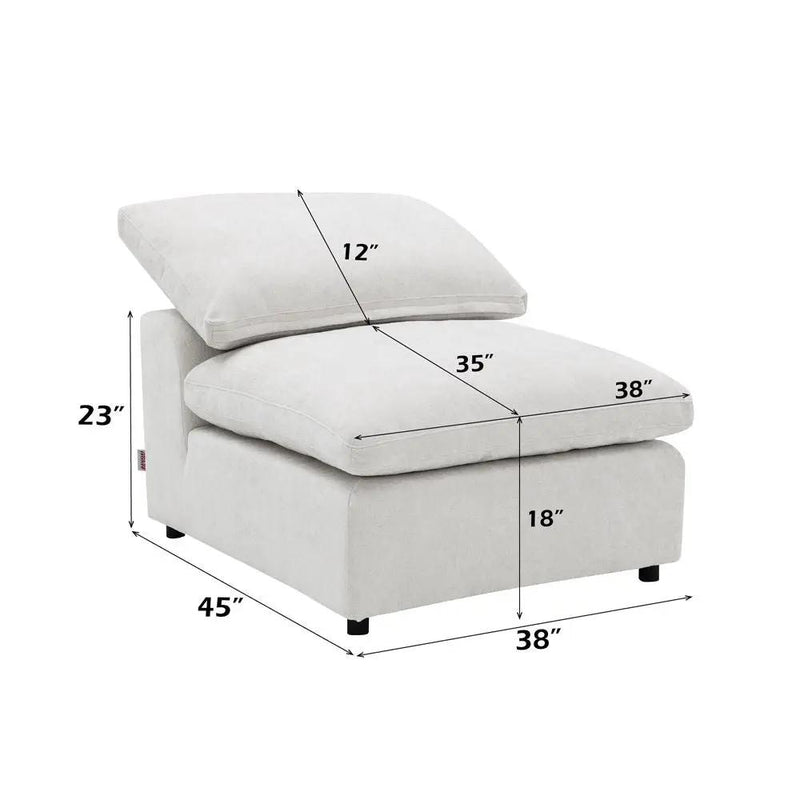 Naveen - Modular Armless Chair by Unique Piece Furniture