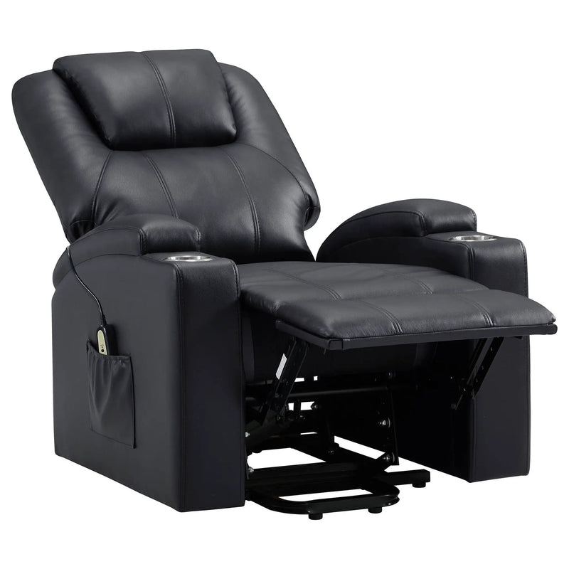 Macklin - Power Lift Massage Recliner With Heat And Dual Cupholders by Unique Piece Furniture