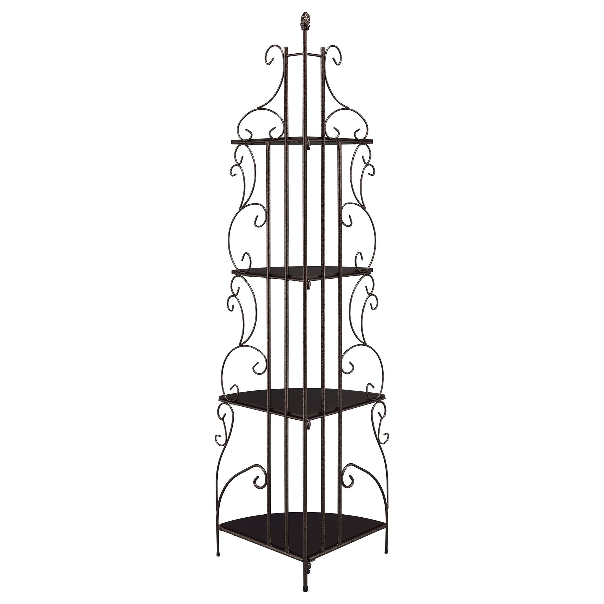 4 Shelf Corner Bookcase - Cappuccino by HouseOfZazla