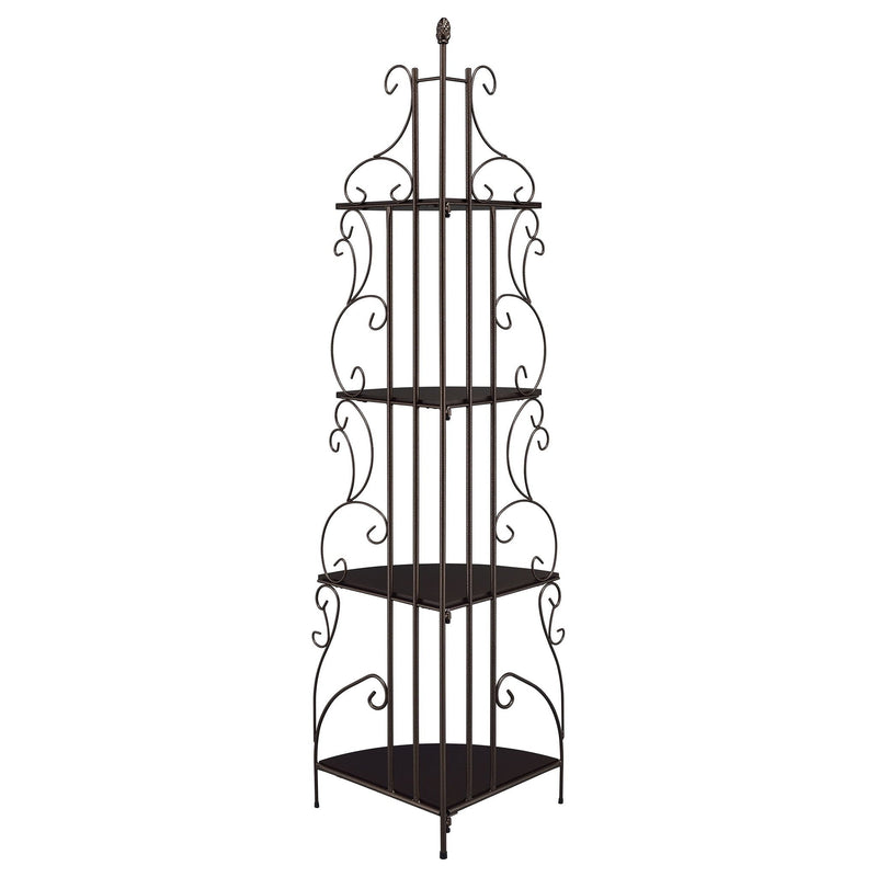4 Shelf Corner Bookcase - Cappuccino by HouseOfZazla