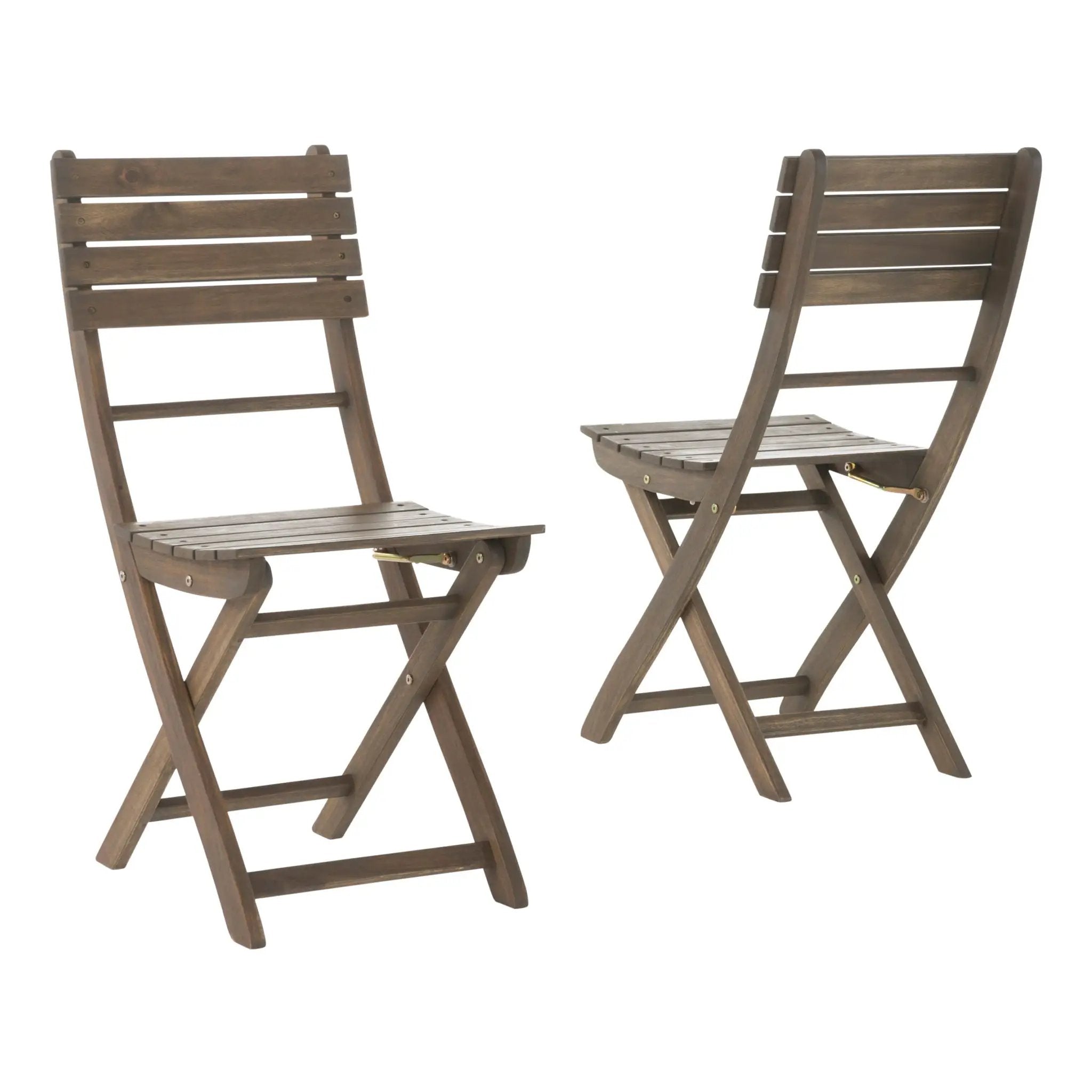 Outdoor Foldable Wood Dining Chair With Slat Design (Set of 2) by HouseOfZazla