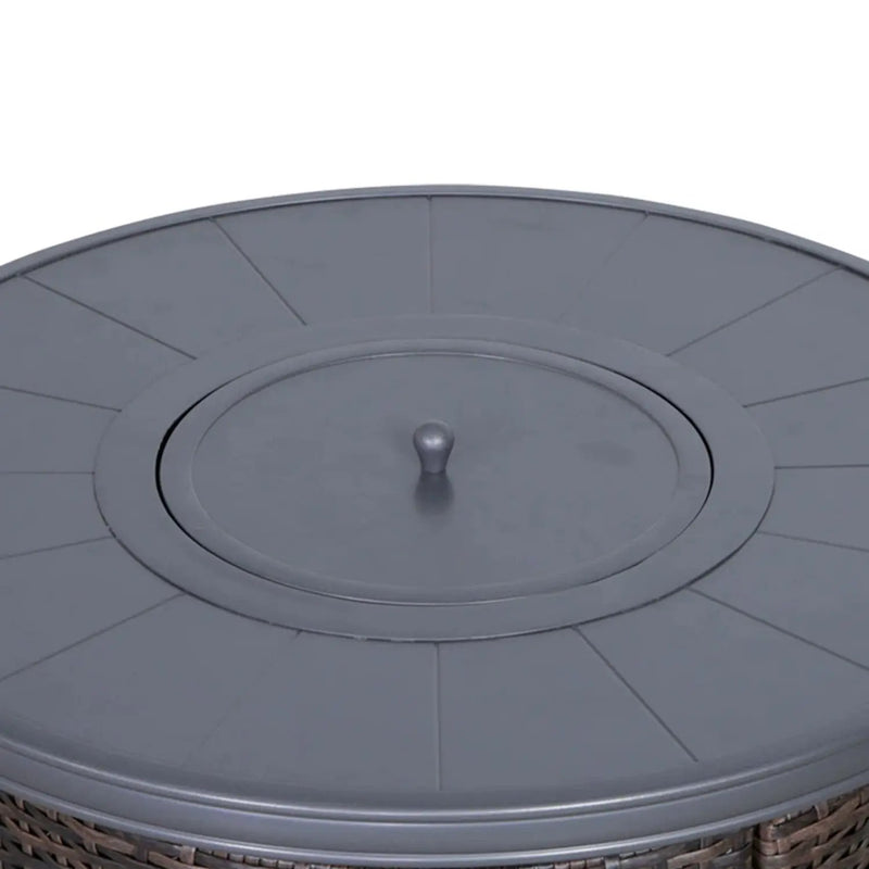 Outdoor Fire Pit Table With Lid - Espresso by Unique Piece Furniture