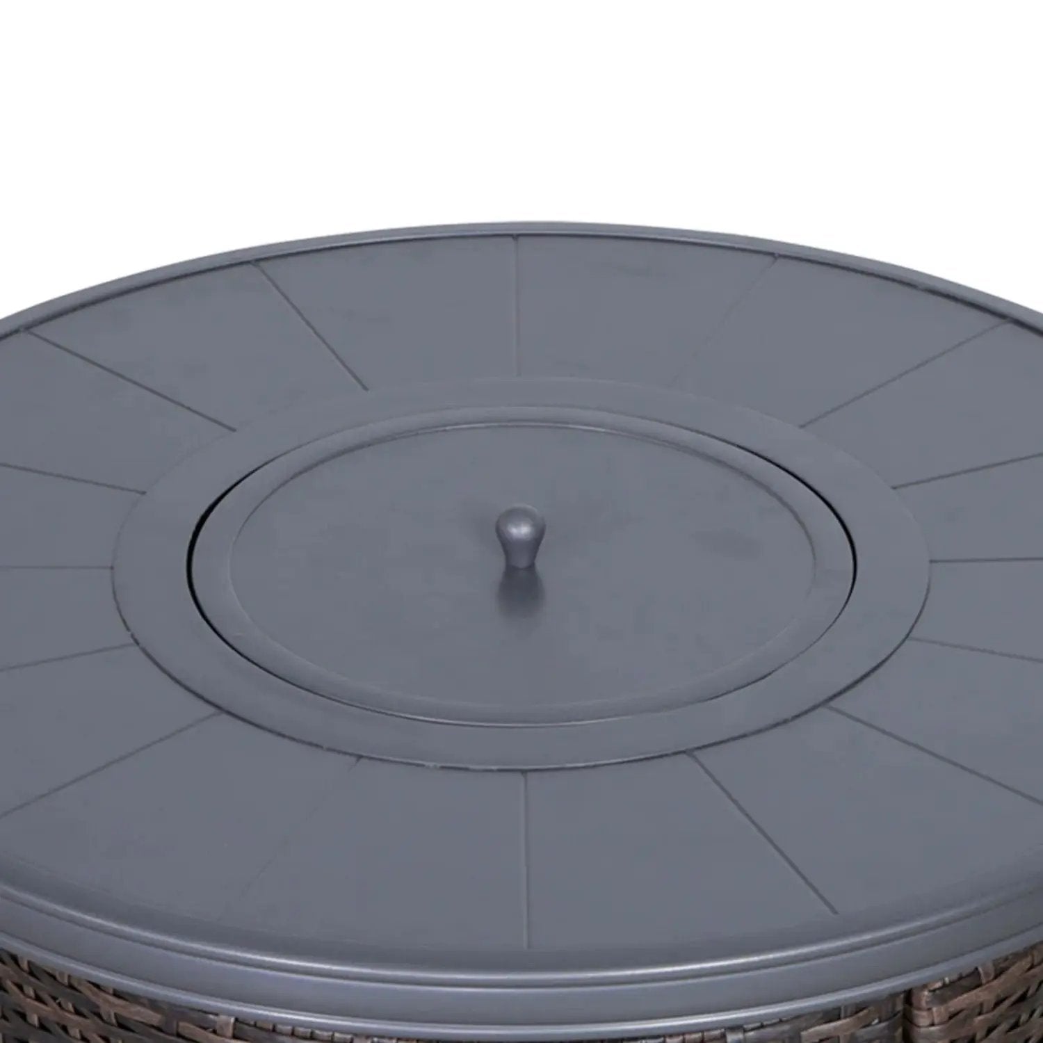 Outdoor Fire Pit Table With Lid - Espresso by HouseOfZazla