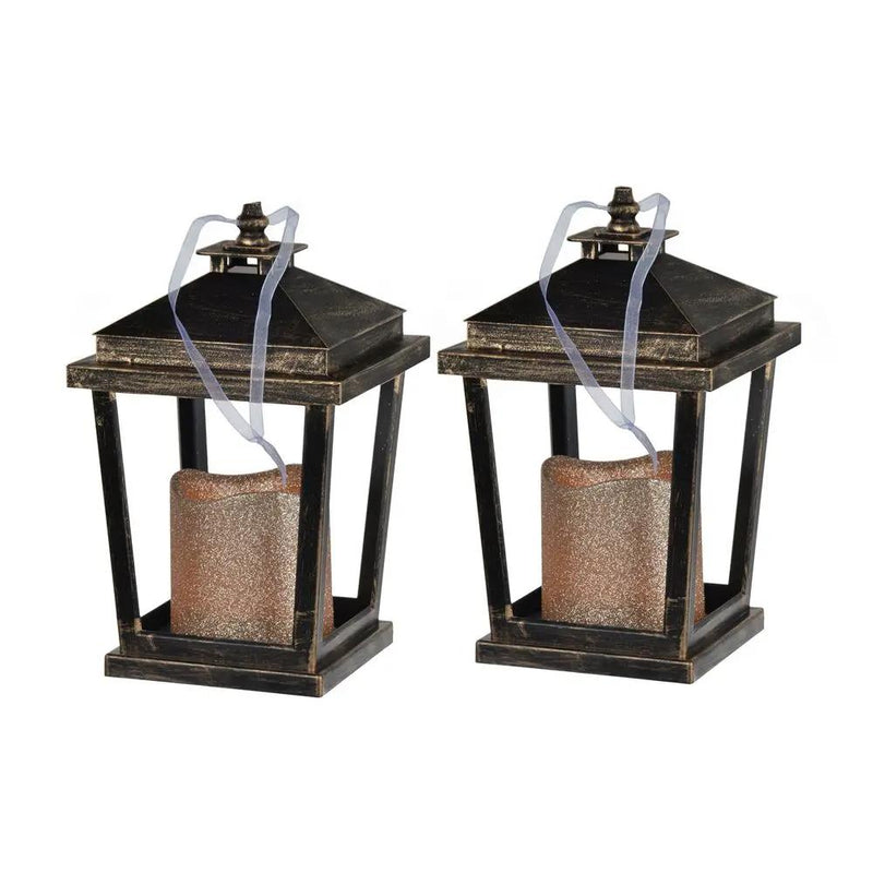 Menifee - Lantern With Led Candle (Set of 2) by HouseOfZazla