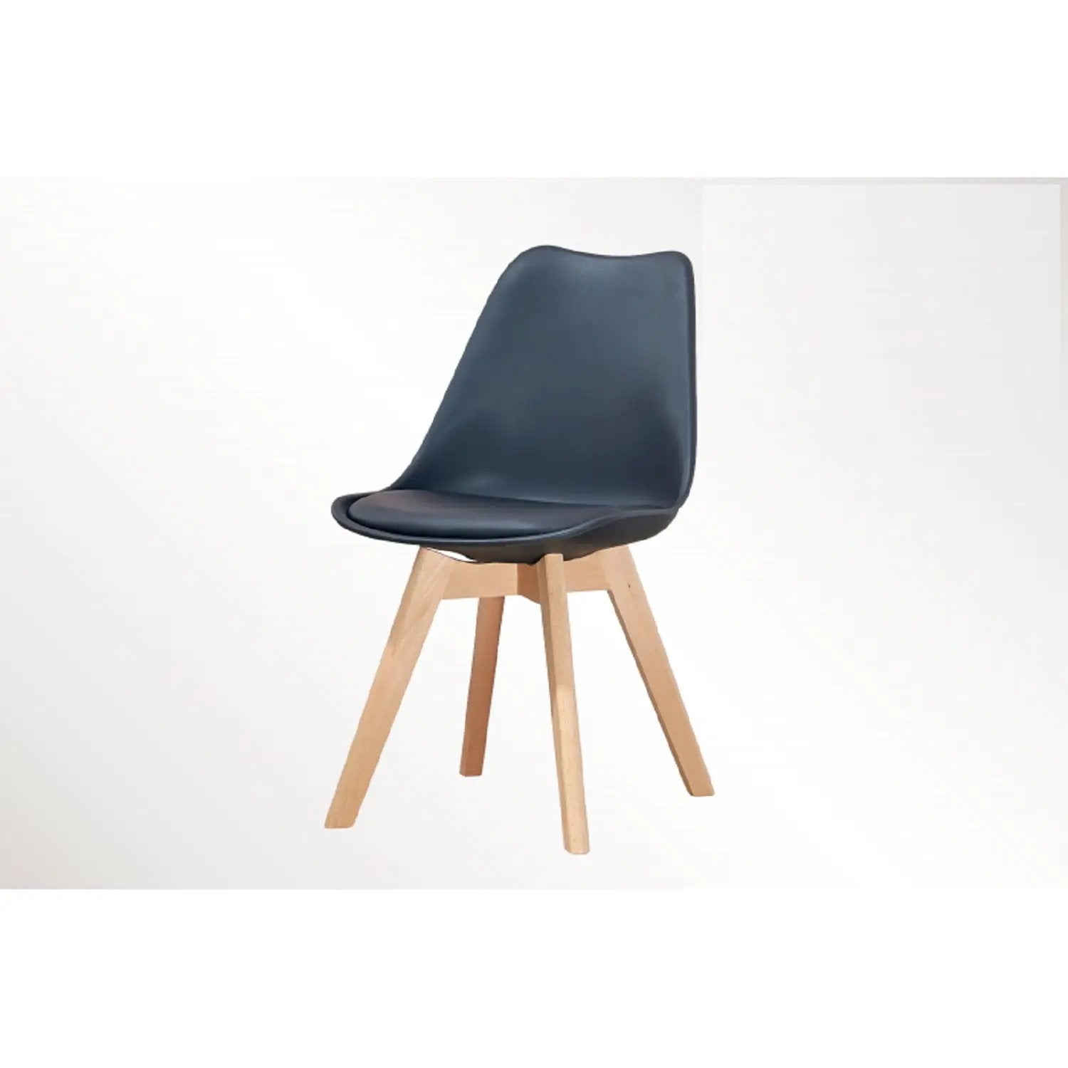 Padded Seat Cushions Home Kitchen Side Chair (Set of 2) - Black by HouseOfZazla