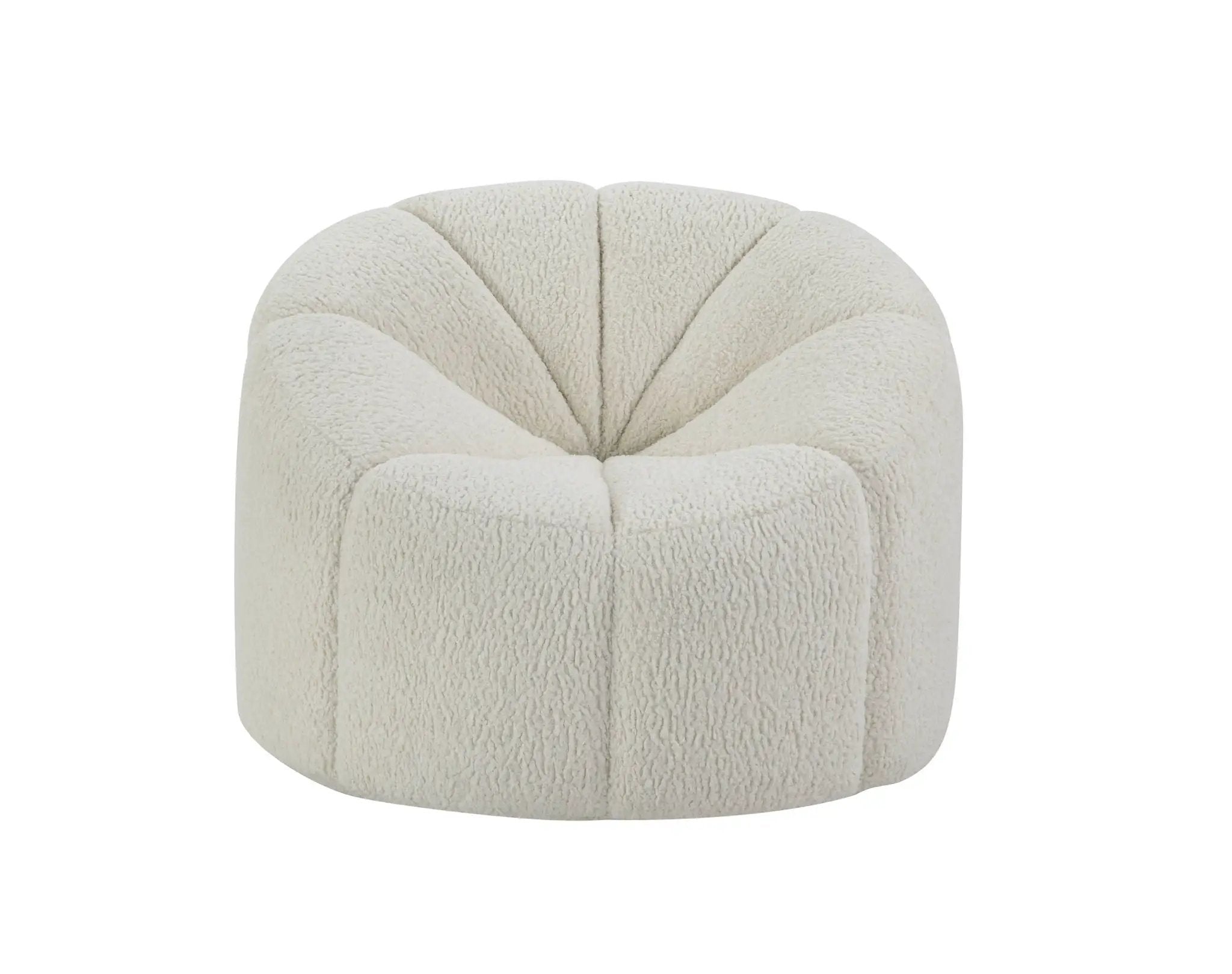 Osmash - Teddy Sherpa Chair With Swivel - White by HouseOfZazla