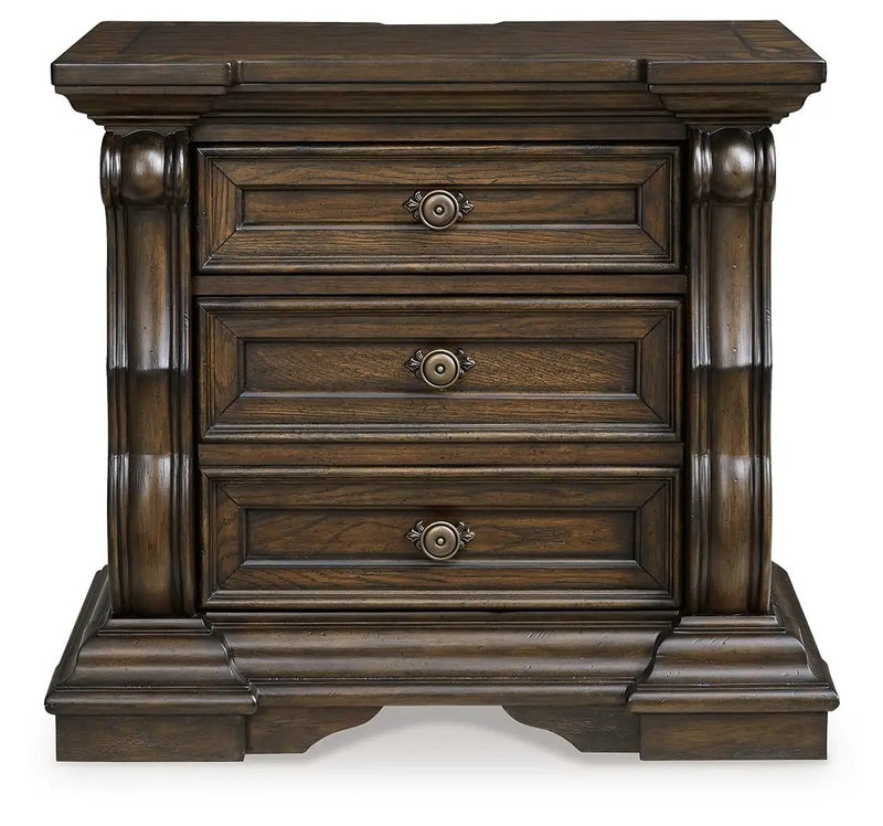 Maylee - Three Drawer Night Stand - Dark Brown by Unique Piece Furniture