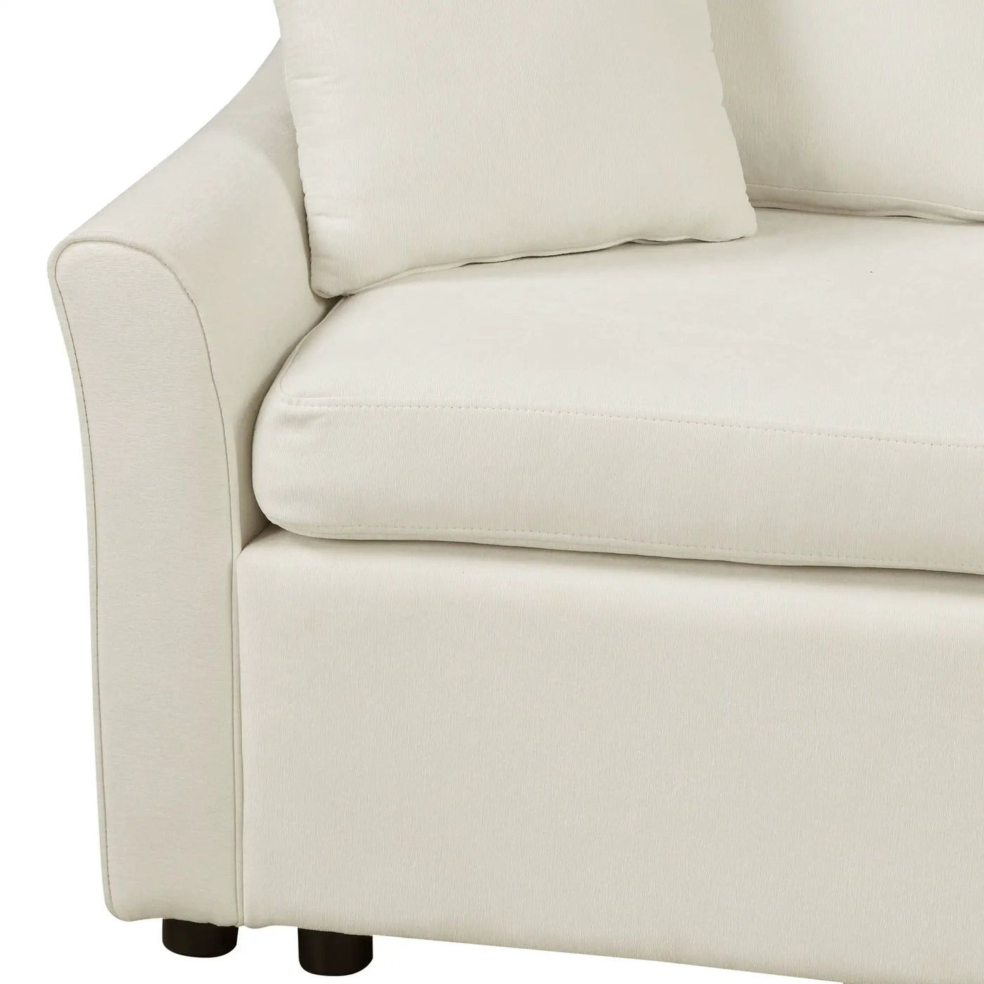 L-Shaped Sofa Convertible Sofa Bed Pull Out Sofa Sleeper With Two Back Pillows, Two USB Ports And Two Power Sockets For Living Room by HouseOfZazla